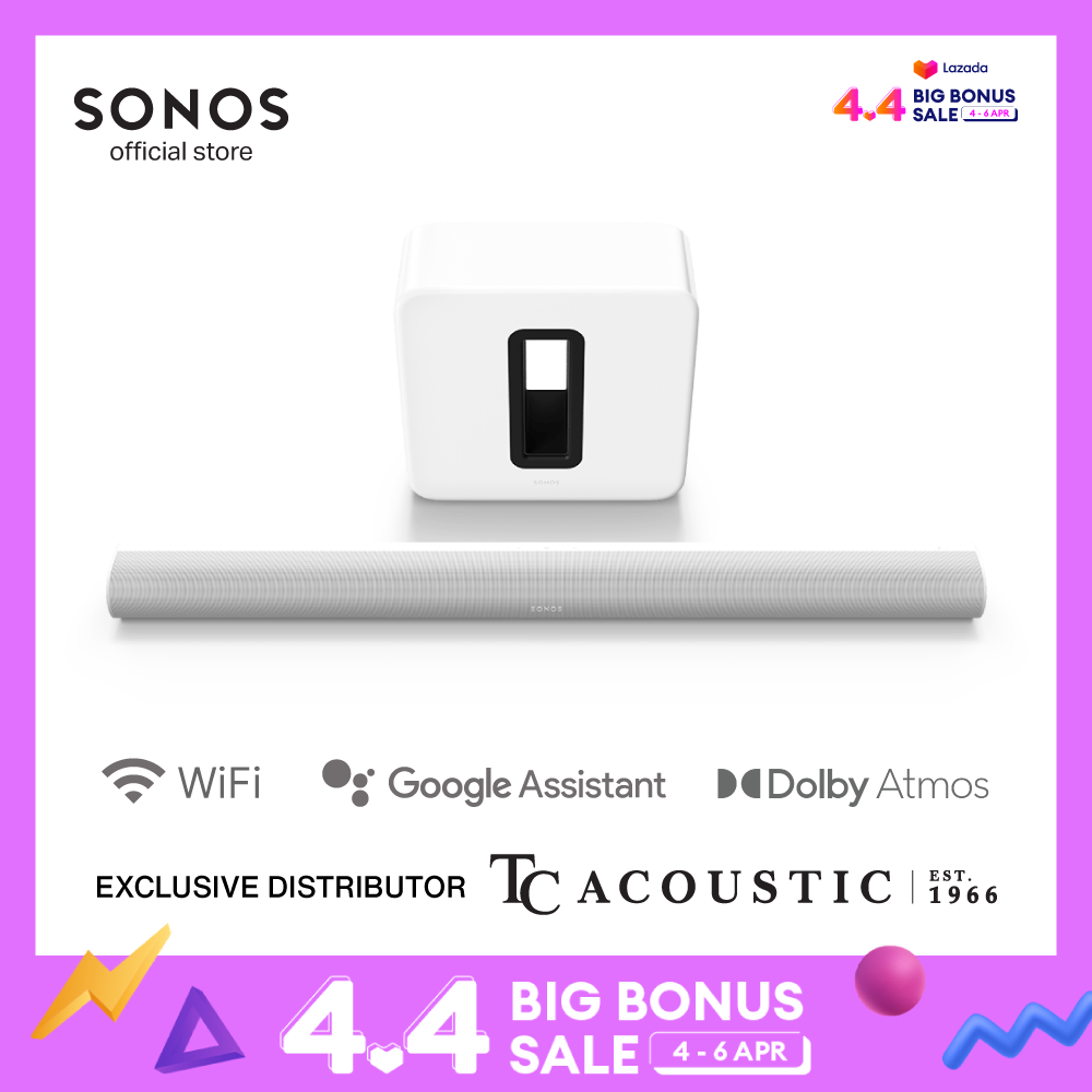 5.1.2 Sonos Arc Soundbar For TV With Dolby Atmos with Sonos Sub (Gen 3) - Wireless Home Theater System