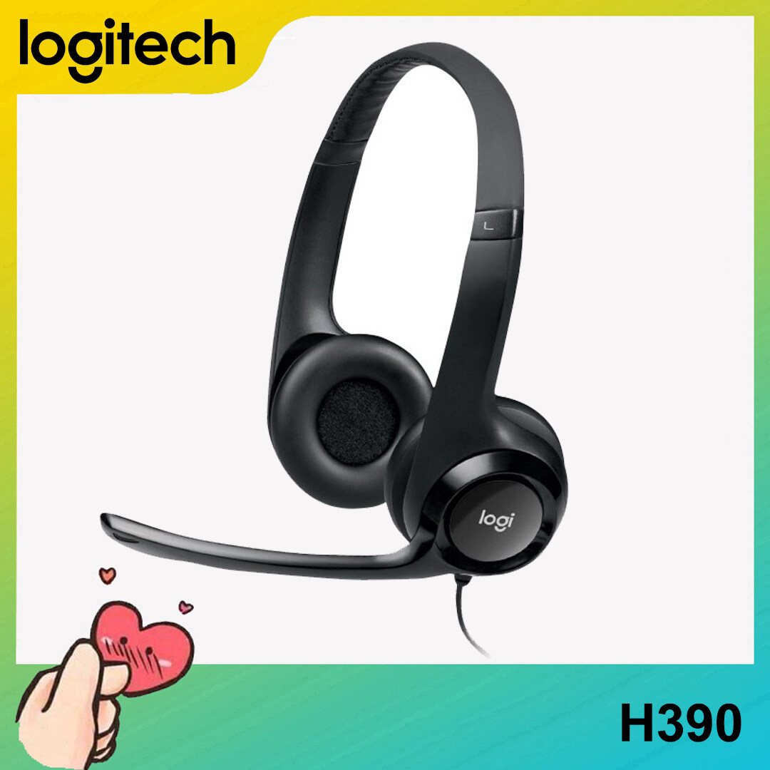 [Ready to Ship] Original Logitech H390 HIFI Stereo USB Wired Headset Headphone With Rotatable Noise Reduction Microphone For PC Laptop Computer