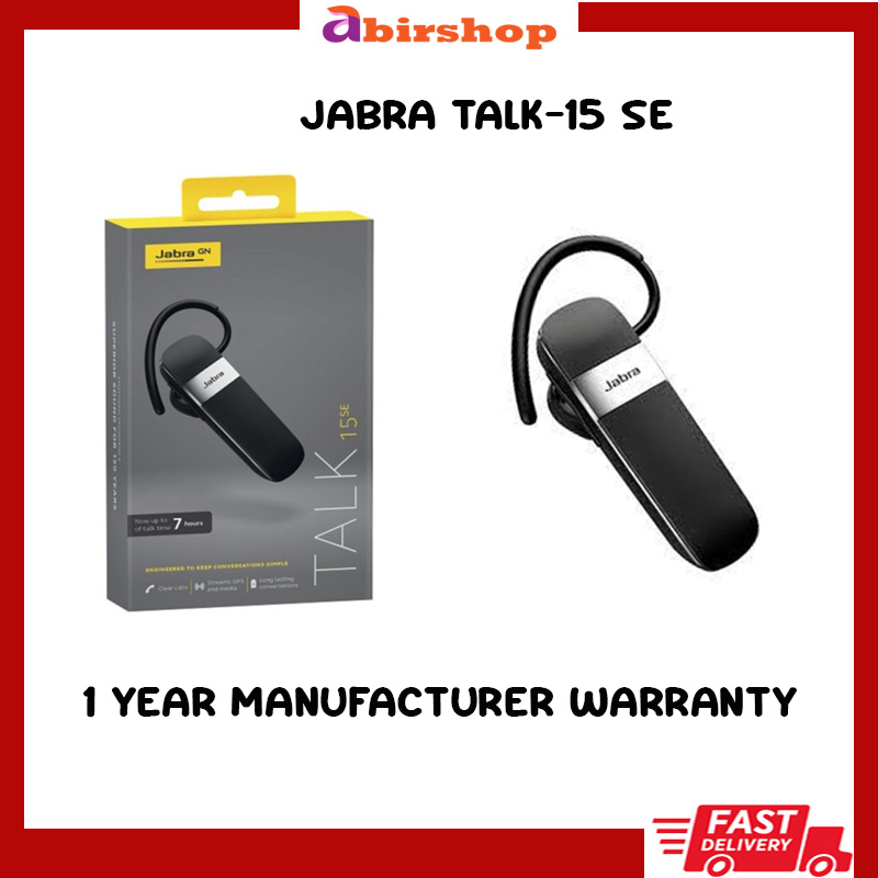 Jabra Talk 15 SE | Bluetooth wireless earpiece 1 year Singapore Jabra Warranty